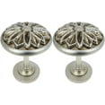 thumbnail image 5 of MERIVILLE Set of 2 Petal Window Drapery Medallion Holdbacks, Curtain Tiebacks, Wall Hook, Tassel Holder, Bronze, 5 of 7