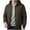 Army Green, variant on Men's Lightweight Cotton Quilted Puffer Jacket Windproof Hooded Warm Outerwear Coat for Fall Winter Golf Running Hiking Travel with Pockets, Army Green, M