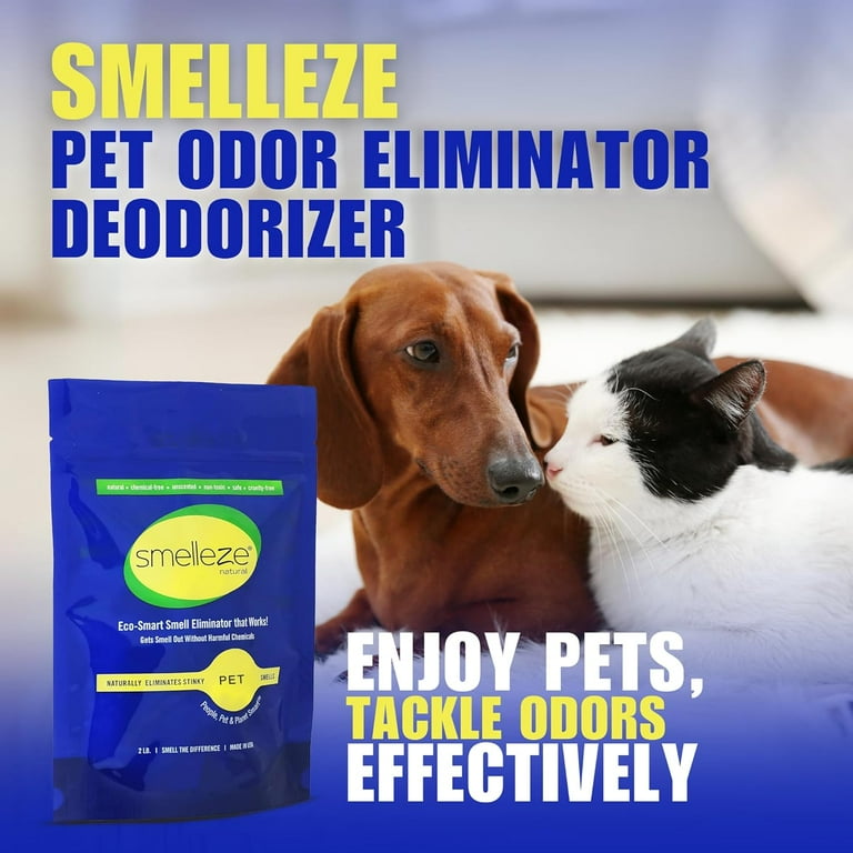 SMELLEZE Natural Pet Litter Odor Eliminator Deodorizer 2 lb. Granules