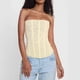 thumbnail image 4 of Stylish Strapless Zip Up Bodysuit For Women Boning Support Slimming Undergarment Lightweight Breathable Design Yellow L, 4 of 4