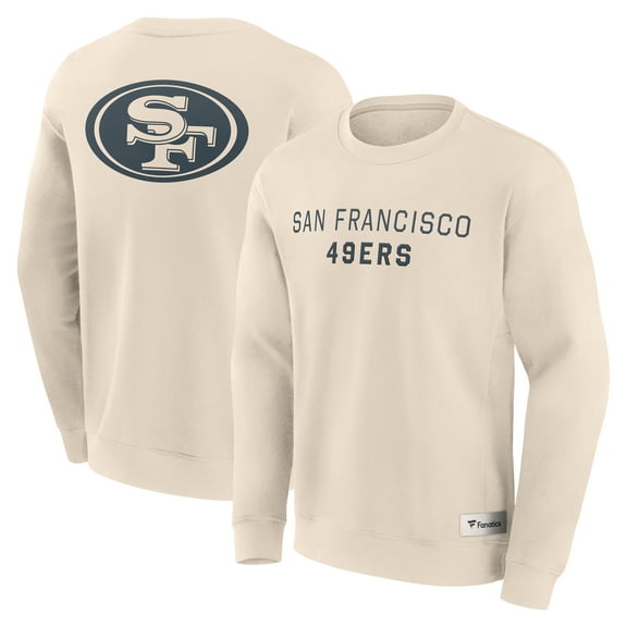 Men's Fanatics Cream San Francisco 49ers Elements Future Ground Lettering Pullover Sweatshirt
