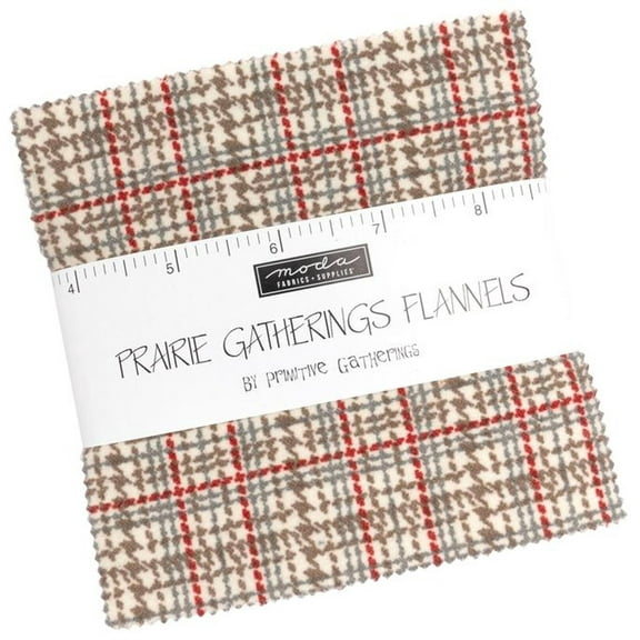 Prairie Gatherings Flannels Charm Pack by Primitive Gatherings; 42 - 5" Precut Fabric Quilt Squares