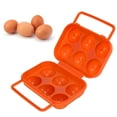 thumbnail image 1 of 6 Grid Egg Box, Eggs Storage Carrier Case Portable Durable Shatterproof  For Barbecues For Trips For Picnics, 1 of 8