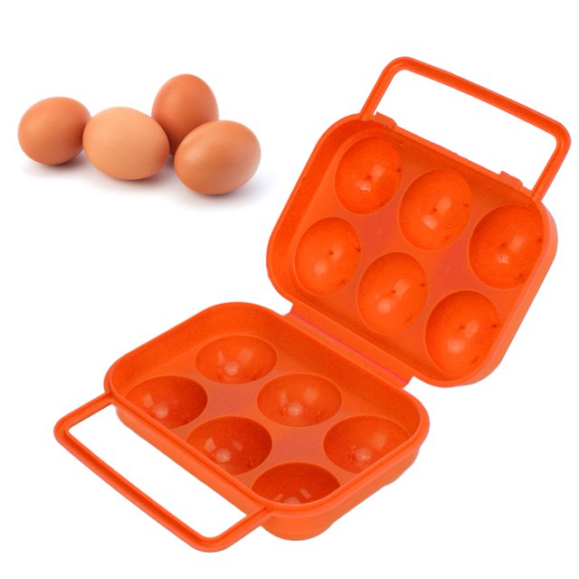 6 Grid Egg Box, Eggs Storage Carrier Case Portable Durable Shatterproof For Barbecues For Trips For Picnics