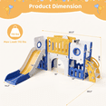 thumbnail image 2 of Pirecart 9 in 1 Toddler Slide, Kid Playset for Indoor Outdoor Playground with Storage Space, Tunnel for Boys and Girls, 2 of 8