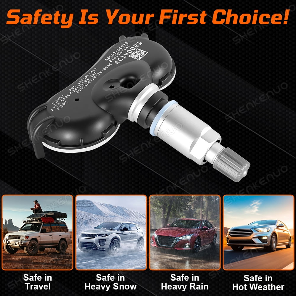 4PCS Pre-Programmed TPMS Sensor Tire Pressure Monitoring Sensor Toyota Sequoia 08-17 Sienna 06-20 Tundra 06-17 315Mhz