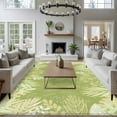 thumbnail image 3 of Spring Leaf Large Area Rugs 8x10 ft Simple White Sage Green Plants Leaves Silhouette Washable Rug Non Slip Indoor Carpet Absorbent Floor Mat for Living Room Bedroom Dining Room, 3 of 9