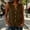 Brown, variant on CYMMPU Women's Sleeveless Linen Button Down Tank Top, Split V Neck Curved Hem Lightweight Casual Vest Red S