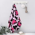 thumbnail image 5 of Hand Towels Set of 2 Leopard Print Pink Heart Towels for Bathroom Soft Absorbent Decorative Hand Bath Towels Dish Towels for Kitchen Sports Gym Yoga Home Decor 14 x 28 in, 5 of 6