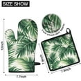 thumbnail image 6 of Tropical Palm Leaves in Hawaii Kitchen Oven Mitt and Pot Holder Sets 4 Pcs for Baking, Cooking and Grilling, Heat Resistant Up To 392 °F, 6 of 7
