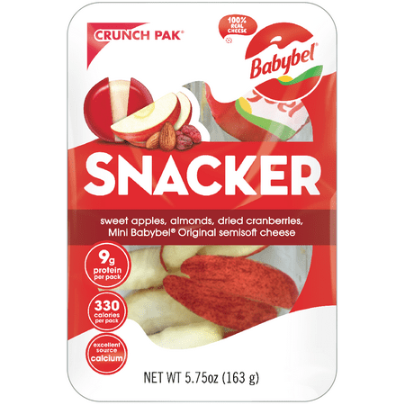 Crunch Pak Snack with Sliced Apples, Babybel Cheese, Almonds and Cranberries