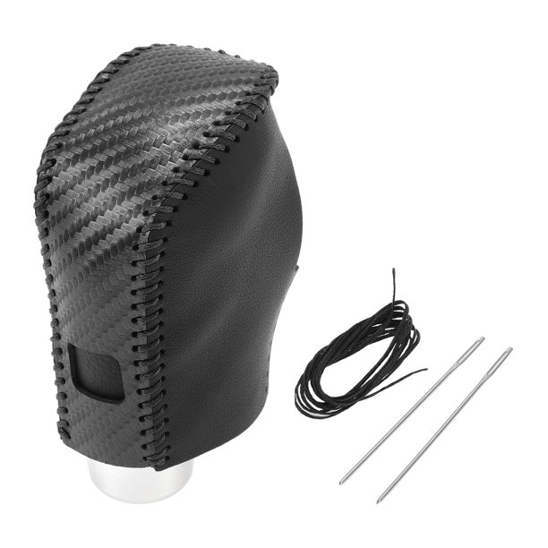 Cubierta de pomo de cambio de marcha Unique Bargains, protector de manija de cambio para Nissan Altima 2019-2024, fibra de carbono negra, cuero sintético negro, 1 Pc antideslizante para automóvil
