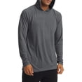 thumbnail image 4 of Men's Long Sleeve Shirts UV UPF 50+ Sun Protection Quick Dry Shirt Rash Guard Mesh Fishing Athletic T-Shirts Dark Gray L, 4 of 8