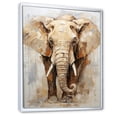 thumbnail image 2 of Designart "Elephant Majesty In Portraiture I" Animals Elephant Floater Framed Wall Art Prints, 2 of 5