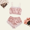 thumbnail image 6 of Plus Size Pajamas New Women's Satin Pajamas Women Cami Tops Short Pants Pjs Set Lace Underwear Nightwear Sleepwear for Home Womens Pajama Pants Pinky L New, 6 of 9
