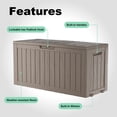 thumbnail image 5 of 75 Gallon Resin Deck Box, Lockable Patio Outdoor Storage Box for Furniture, Garden Tools and Tools Storage, Waterproof Outside Storage Boxes, 5 of 9