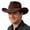 Coffee, variant on Product Cowboy Hat - Adult Western Ethnic Style Fedora for Party - Everyday Wear and Seasonal Ready, Black