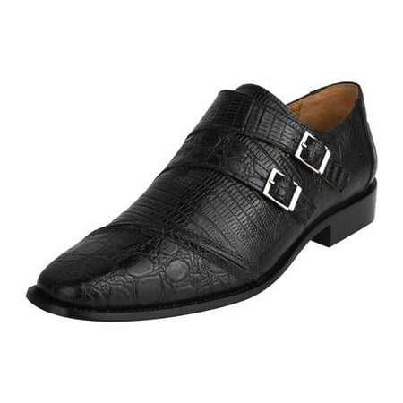 

LIBERTYZENO Donna Male Oxford Style Adult Monk Strap Dress Shoes