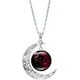 thumbnail image 1 of Collar de luna de 12 constelaciones Collar de astrología Collar con colgante de cuentas de vidrio de galaxia y luna creciente, collar de joyería de plata de ley, joyería ideal, 1 of 5