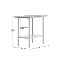 thumbnail image 4 of Flash Furniture 24x36 Portable Prep and Work Table with NSF Certified 18 Gauge Stainless Steel Top Shelf and Adjustable Galvanized Steel Undershelf, 4 of 8