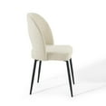 thumbnail image 3 of Modway Rouse Dining Side Chair Upholstered Fabric Set of 2 in Black Beige, 3 of 7