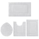 thumbnail image 5 of MeyJey Juego de Tapetes de Baño de 4 Piezas, Tapetes de Baño, Microfibra Antideslizante Ultra Suave con Tapete Contorneada en Forma de U para Baño, Ducha Interior, Blanco, 5 of 14