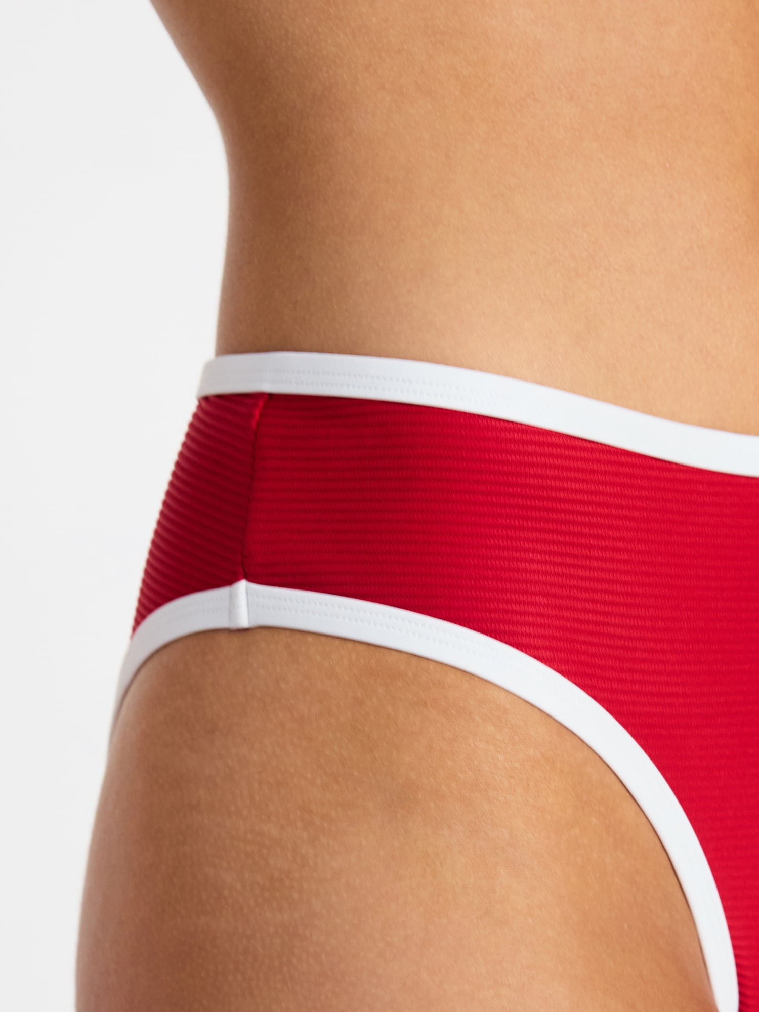 Time and Tru Women's and Women's Plus Size Go Time Mid Rise Bikini Bottoms, Sizes XS-3X