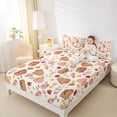 thumbnail image 3 of Erosebridal Cute Capybaras Queen Sheet Sets 4 Pieces For Teens,Funny Food Bubble Tea Hamburger Dessert Animal Bed Set For Kids Boy Girls,Ultra Soft Home Decor, 3 of 5