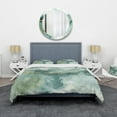 thumbnail image 2 of Designart 'Blue Watercolor Impression with Gold' Glam Duvet Cover Set, 2 of 4
