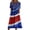 Deep Red, variant on Women's 4th of July Independence Day Casual Dress Short Sleeve Crew Neck Star Pattern Loose Fit with Side Pockets Suitable for Daily Wear and Outdoor Activities Sky Blue XL