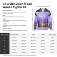 thumbnail image 5 of Pofeuu Colorful Purple Cosmos Flower Print Sun Protection Outdoor Lightweight Full Zip UV Cooling Hoodie Long Sleeve Summer Clothing for Outdoor Hiking-XX-Large, 5 of 5