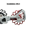 thumbnail image 4 of Bicicleta Polea de cambio trasero de Ndcxsfigh  de carretera MTB con cojinete de cerámica de aluminio (11T rojo), 4 of 6