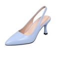 thumbnail image 2 of Miluxas Pointed Toe Slingback Kitten Heels for Women Low Heel Pointed Toe Pumps formal Dress Shoes Sling Back Heels Blue 5.5(36), 2 of 5