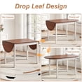thumbnail image 2 of PAPROOS Drop Leaf Dining Table, 31''-55'' Extendable Kitchen Table for 6, Folding Dining Table, Solid Wood Dining Room Table, Small Dinner Table for Kitchen, Breakfast Nook, Brown(Only Table), 2 of 8