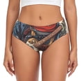 thumbnail image 1 of Balery Samurai Frog Guitar Ropa Interior de Algodón para Mujer con Dibujo – Braguitas Cómodas y Elásticas, Estilo Clásico-Medium, 1 of 6