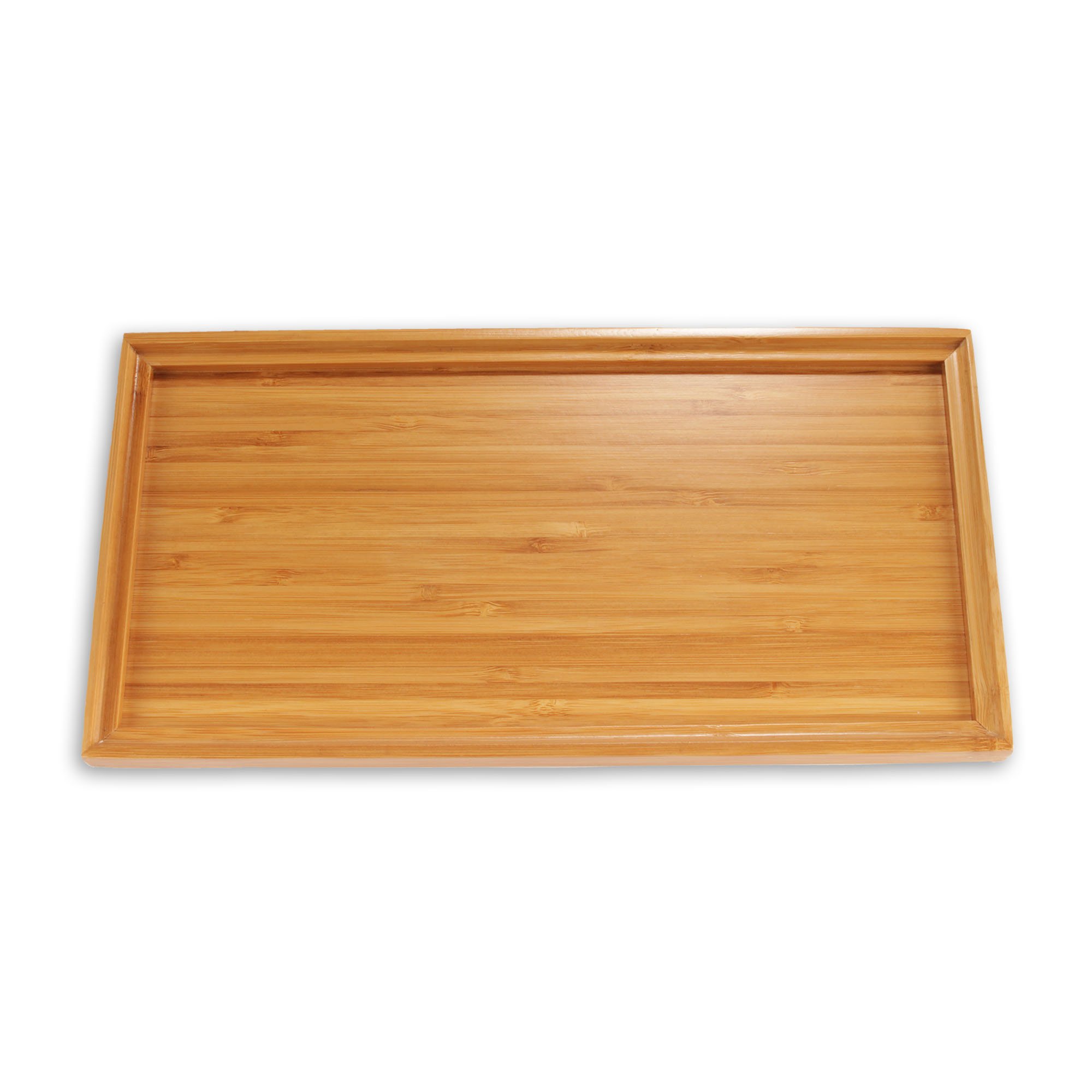 BambooMN Organic Bamboo Serving Tray, Tea/Coffee Serving, Appetizers, Snacks, Charcuterie Tray, 11'x5.5'x0.6'