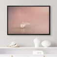 thumbnail image 2 of Wall26 Canvas Print Wall Art Swan in Pastel Pink Lake Landscape Nature Wilderness Animals Photography Realism Modern Framed Art Decora Multicolor Rustic for Bedroom - 24"x36" Black, 2 of 5