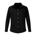 thumbnail image 5 of Craaazy Women's Relaxed Fit Collared Blouse, Solid Color Long Sleeve Button Down Top, Loose Comfy Cotton Casual Shirt for Spring & Fall Gifts, 5 of 5