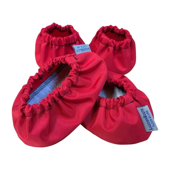 Step Ladder Protective Floor Foot Covers, USA Made, Reusable, Ladder Boots, Lab Tested, Set of 4 RED