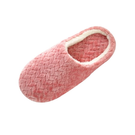 

SIMANLAN Women Men Slippers Plush Lined Fuzzy Slipper House Warm Shoes Womens Mens Casual Winter Shoe Unisex Fluffy Red US 7-8 Women