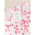thumbnail image 5 of aturustex Little Girls Valentine Pajamas Outfits 6M 12M 18M 2T 3T 4T Toddler Baby Bow Print Plush Loungewear Laple Button Shirts Long Sleeve Tops withepwear for Baby Cute Valentine's Day Pjs, 5 of 6