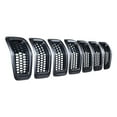 thumbnail image 4 of Astra Depot 7pcs Honeycomb Mesh Grill Grille Insert Trim Ring Cover for Jeep Cherokee 2014-2018 (Retro Gray & Black), 4 of 8