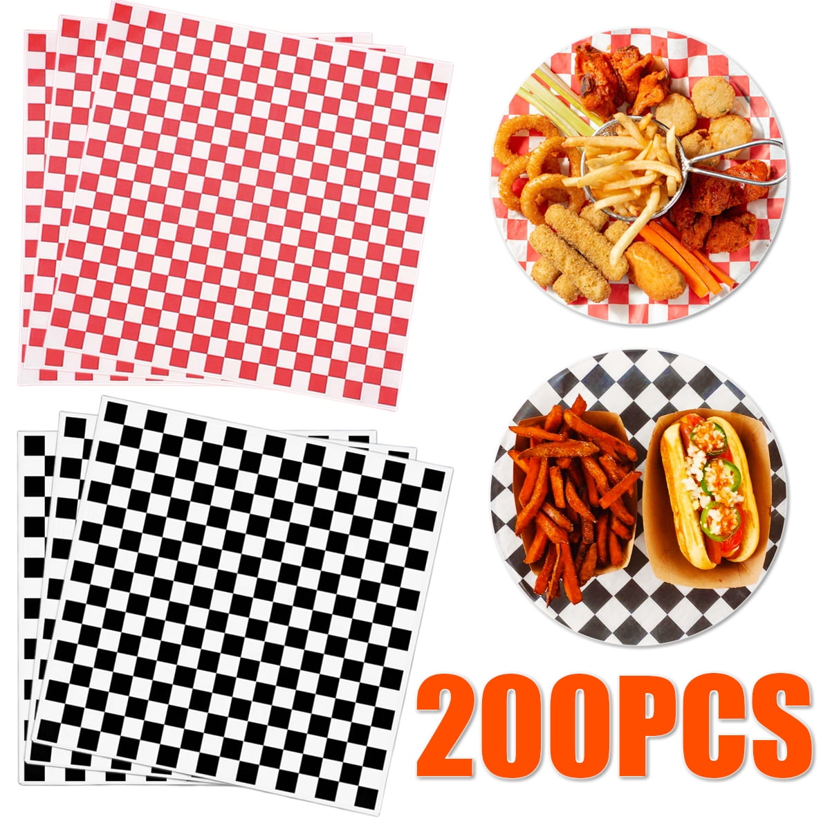 3000 to 4000 CASE 15 x 15 Checkered Deli Sandwich Wrap Paper Grease  Resistant