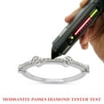 thumbnail image 7 of 1/8 Carat Round Cut Lab Created Moissanite Diamond Station Wedding Band Ring In 14K Solid White Gold Jewelry For Women (G-H Color, VVS1 Clarity, 0.12 Cttw)-8, 7 of 7