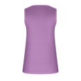 thumbnail image 4 of Homenesgenics Tank Tops with Built in Bras Women's 2025 Summer Solid Color Button Round Neck Sports for Outer Wear Short Tops Round Neck Purple L, 4 of 5