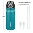 thumbnail image 4 of BJPKPK 18oz Stainless Steel Water Bottle with Straw, Insulated Water Bottle with Leak Proof Lid, Laguna, 4 of 7