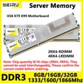 thumbnail image 2 of DDR3 Server Memory Ram 4GB 8GB 16GB 32GB 64GB PC3 1333 1600 1866Mhz 1.5v 240Pin Cooling Vest REG ECC Ram Fit X58 X79 Motherboard, 2 of 4