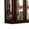 thumbnail image 3 of Wooden Buffet with Hutch and Molded Trim Details Dark Brown, 3 of 3