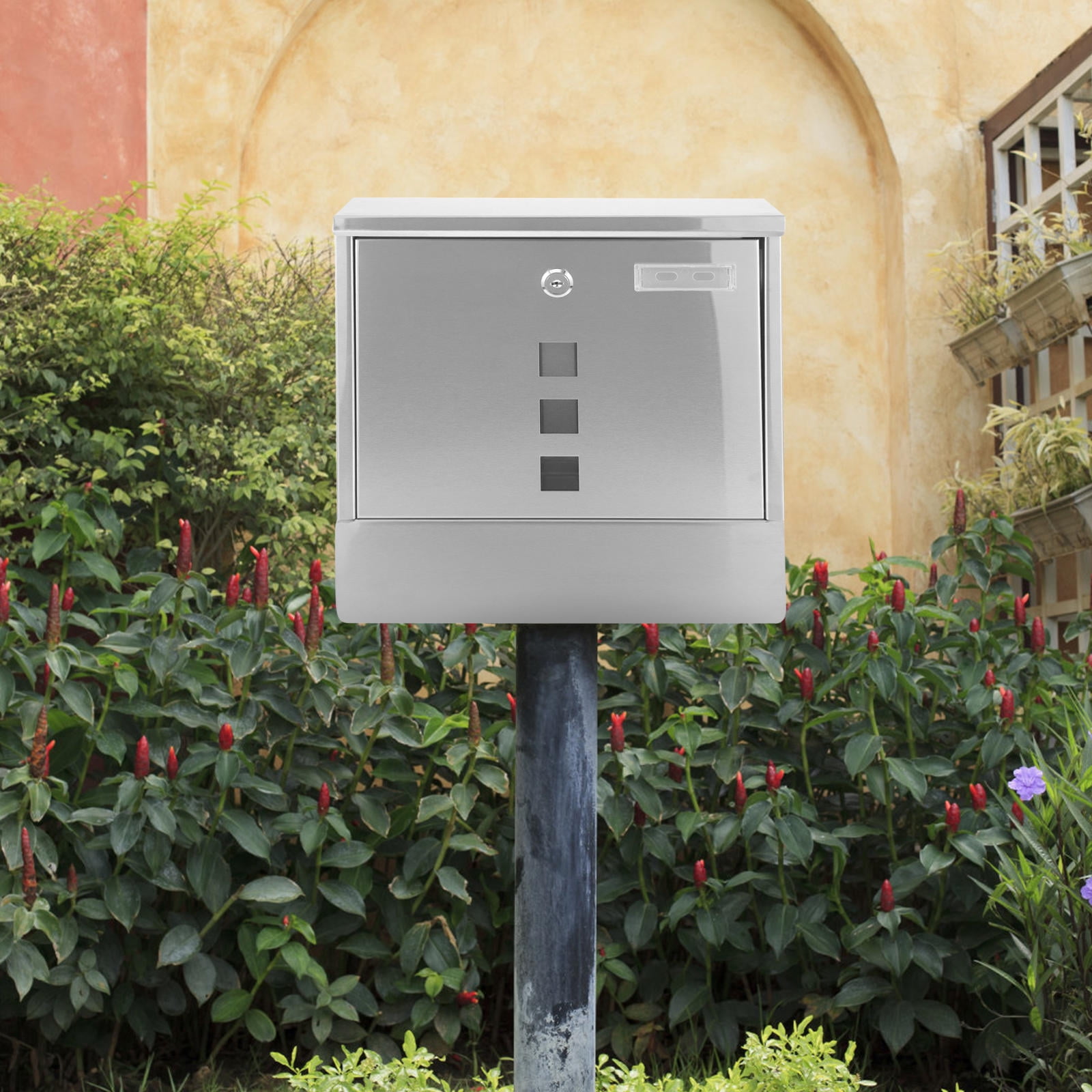 LABELEPH 1Pack Simple Style Mailbox for Home Wall Mounting Wall Mounted Mailbox 12.58X11.79X3.34in