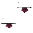 thumbnail image 3 of Methold Mascota Bandana Bowknot Mascota Pañuelo Algodón Decoración Animal Babero Bufanda con Collar, Rojo Negro, S Type2 NO2, 3 of 6